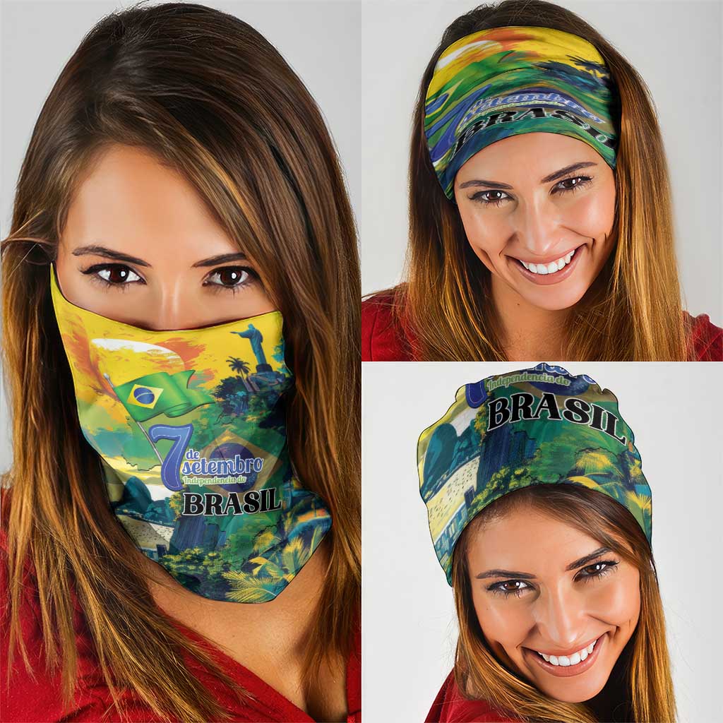 Brazil Sete de Setembro Neck Gaiter Brasil Rio de Janeiro Art Style LT01