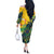 Personalized Brazil Sete de Setembro Off The Shoulder Long Sleeve Dress Brasil Rio de Janeiro Art Style - Wonder Print Shop