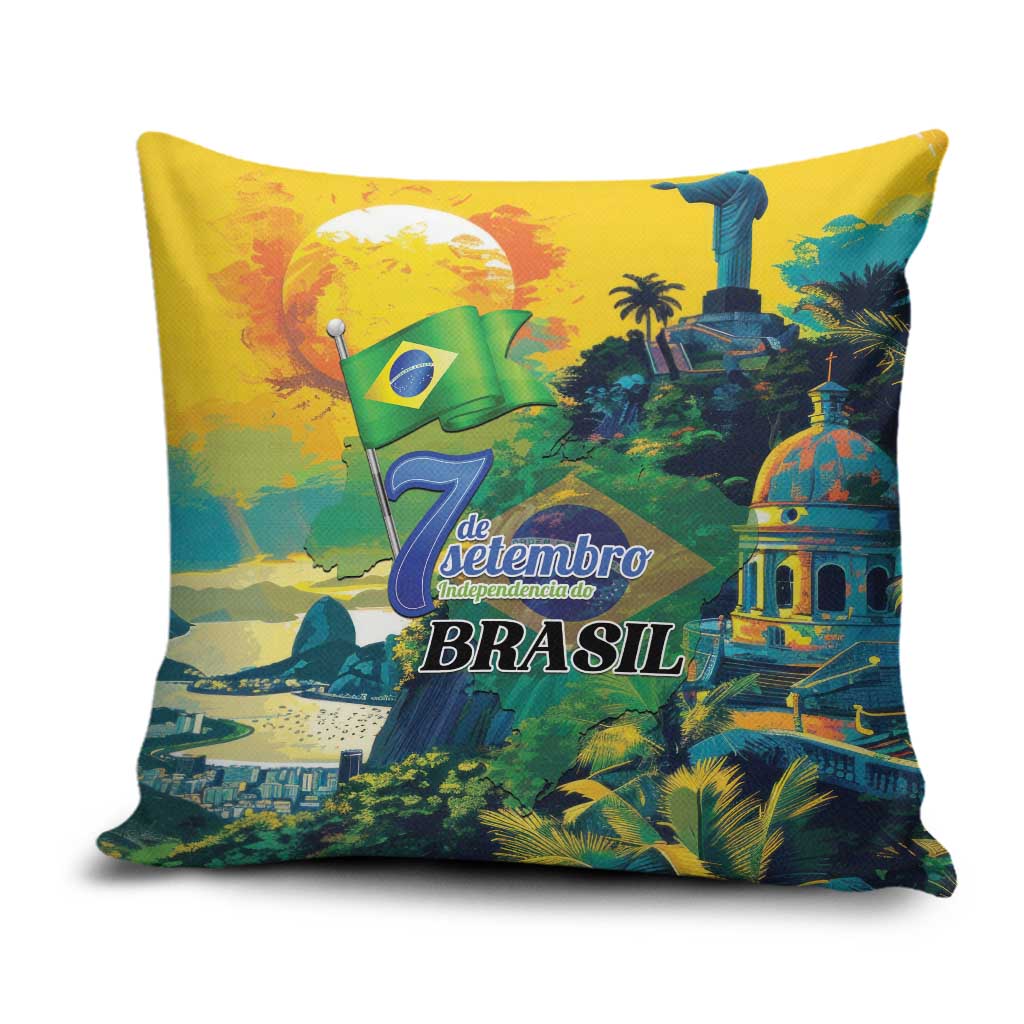 Brazil Sete de Setembro Pillow Cover Brasil Rio de Janeiro Art Style - Wonder Print Shop