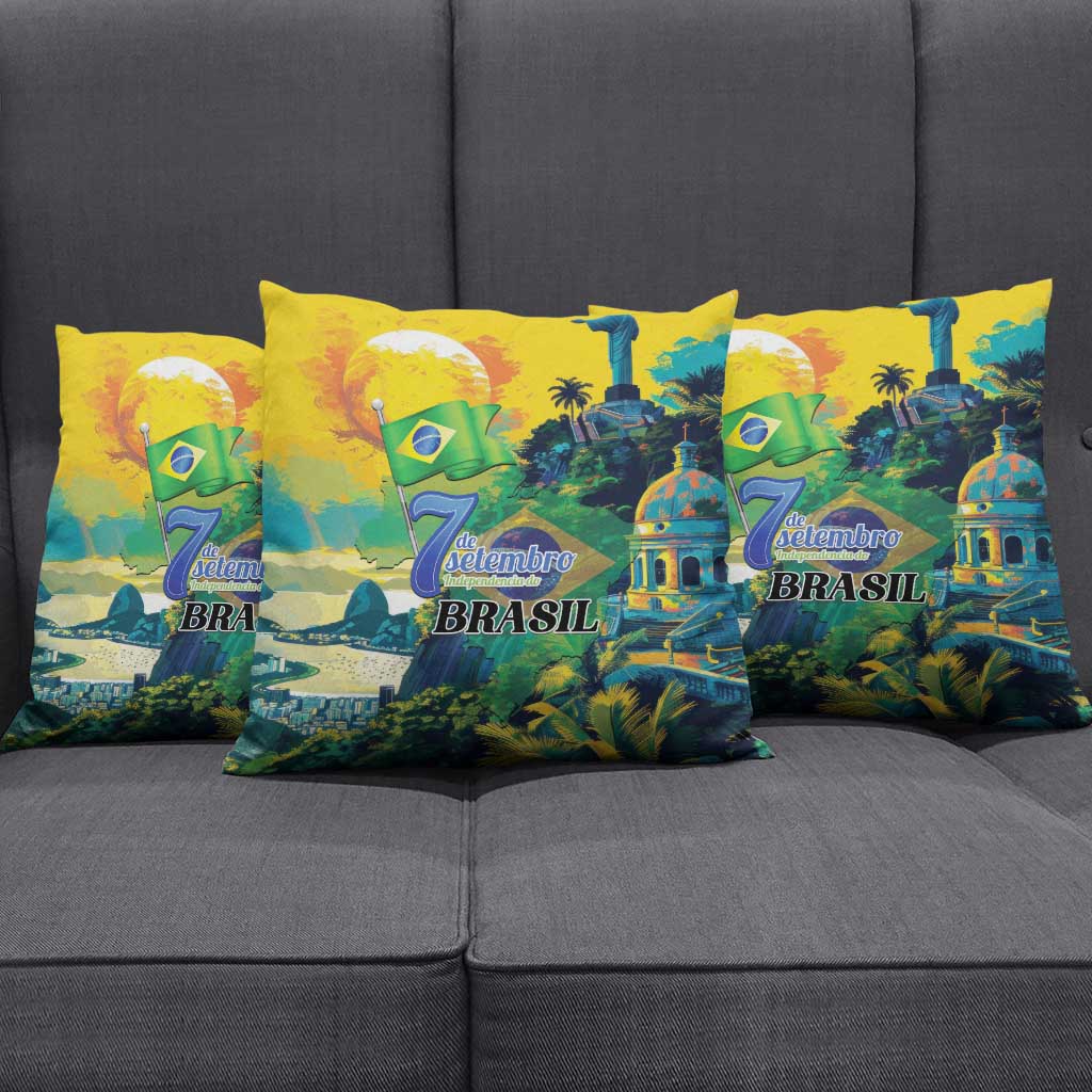 Brazil Sete de Setembro Pillow Cover Brasil Rio de Janeiro Art Style - Wonder Print Shop