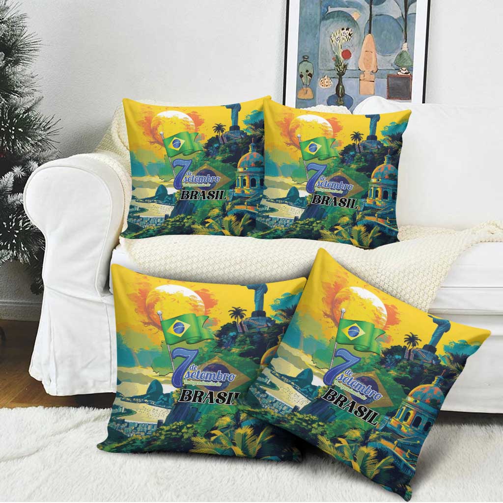 Brazil Sete de Setembro Pillow Cover Brasil Rio de Janeiro Art Style - Wonder Print Shop