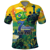 Personalized Brazil Sete de Setembro Polo Shirt Brasil Rio de Janeiro Art Style - Wonder Print Shop