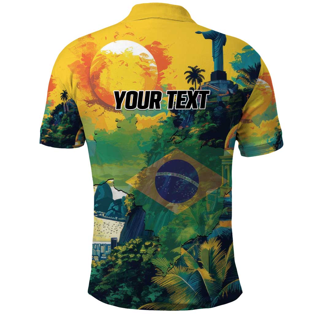 Personalized Brazil Sete de Setembro Polo Shirt Brasil Rio de Janeiro Art Style - Wonder Print Shop