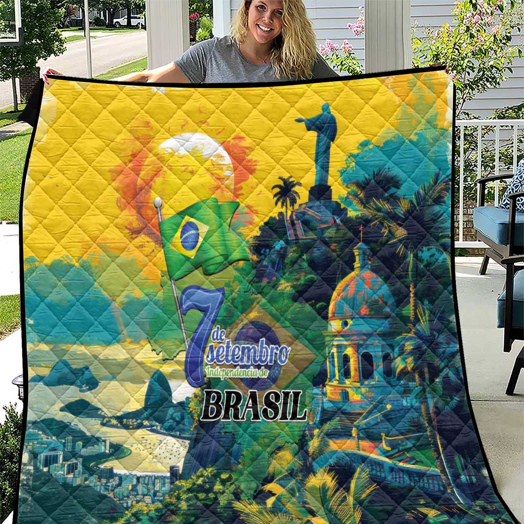 Brazil Sete de Setembro Quilt Brasil Rio de Janeiro Art Style - Wonder Print Shop