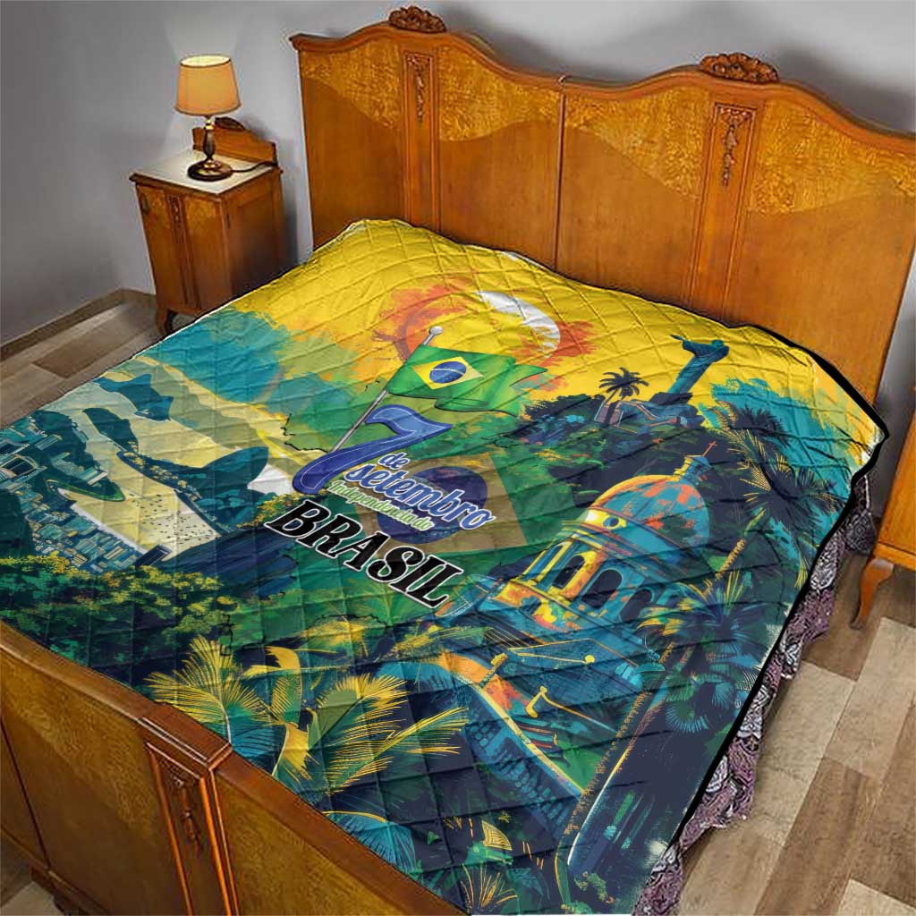 Brazil Sete de Setembro Quilt Brasil Rio de Janeiro Art Style - Wonder Print Shop
