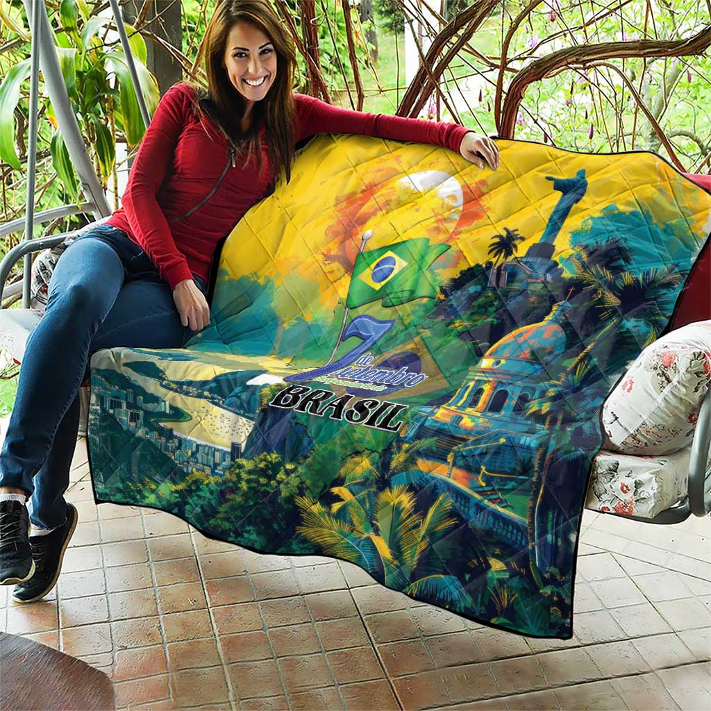 Brazil Sete de Setembro Quilt Brasil Rio de Janeiro Art Style - Wonder Print Shop