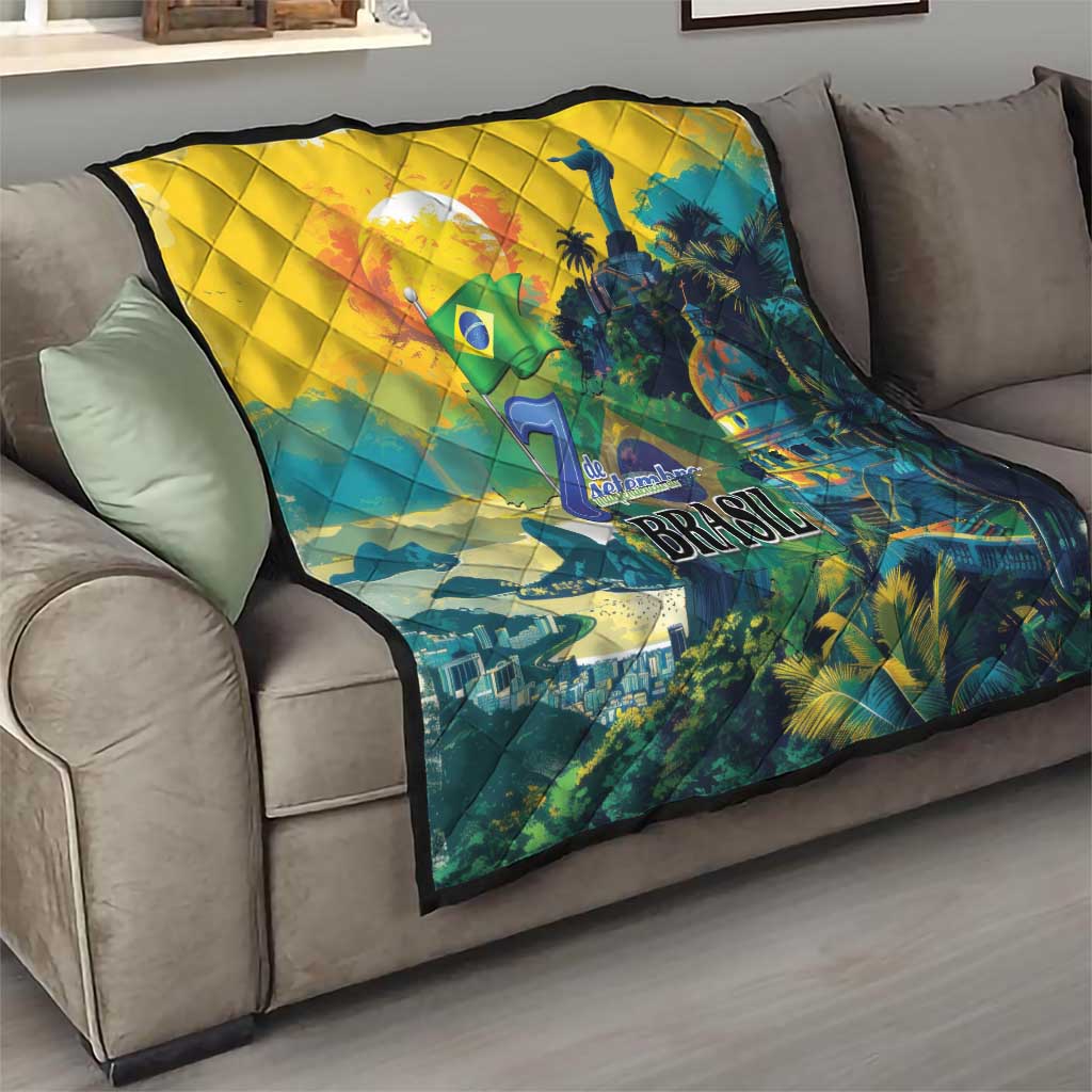 Brazil Sete de Setembro Quilt Brasil Rio de Janeiro Art Style - Wonder Print Shop