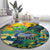 Brazil Sete de Setembro Round Carpet Brasil Rio de Janeiro Art Style - Wonder Print Shop