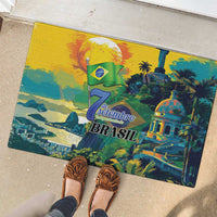 Brazil Sete de Setembro Rubber Doormat Brasil Rio de Janeiro Art Style - Wonder Print Shop