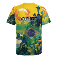 Personalized Brazil Sete de Setembro Rugby Jersey Brasil Rio de Janeiro Art Style - Wonder Print Shop