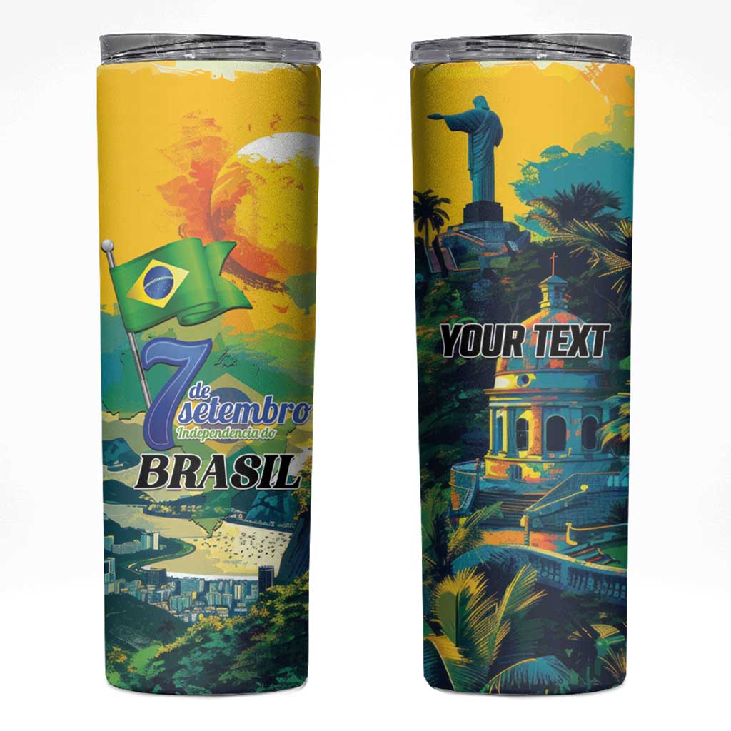 Personalized Brazil Sete de Setembro Skinny Tumbler Brasil Rio de Janeiro Art Style - Wonder Print Shop