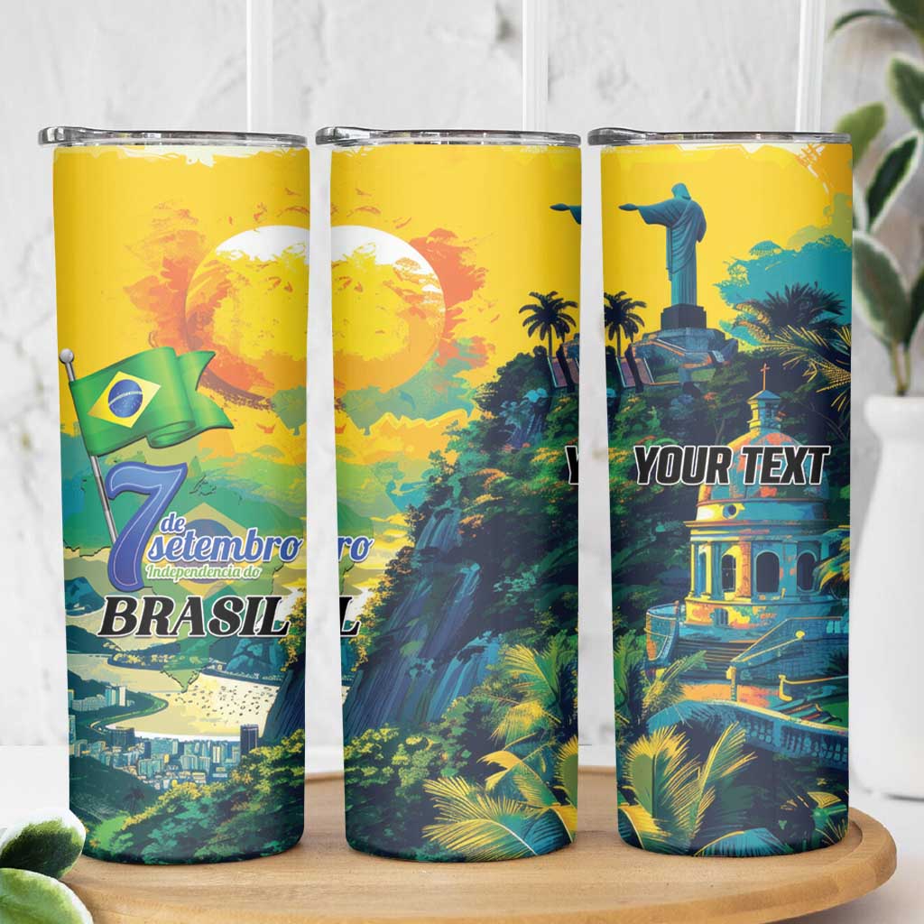 Personalized Brazil Sete de Setembro Skinny Tumbler Brasil Rio de Janeiro Art Style - Wonder Print Shop