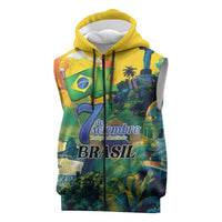 Personalized Brazil Sete de Setembro Sleeveless Zip Hoodie Brasil Rio de Janeiro Art Style - Wonder Print Shop
