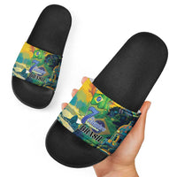 Brazil Sete de Setembro Slide Sandals Brasil Rio de Janeiro Art Style - Wonder Print Shop