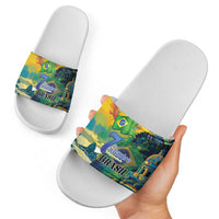 Brazil Sete de Setembro Slide Sandals Brasil Rio de Janeiro Art Style - Wonder Print Shop