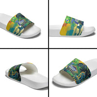Brazil Sete de Setembro Slide Sandals Brasil Rio de Janeiro Art Style - Wonder Print Shop