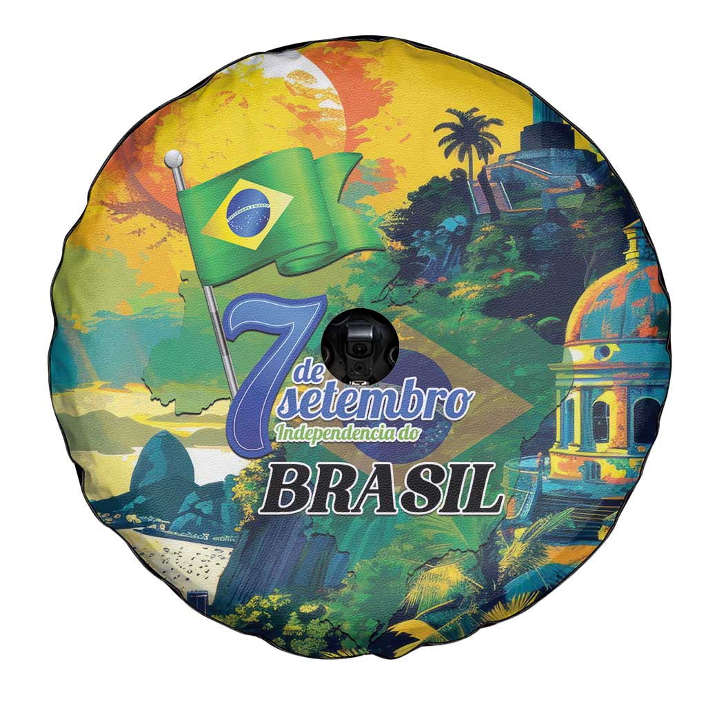 Brazil Sete de Setembro Spare Tire Cover Brasil Rio de Janeiro Art Style - Wonder Print Shop