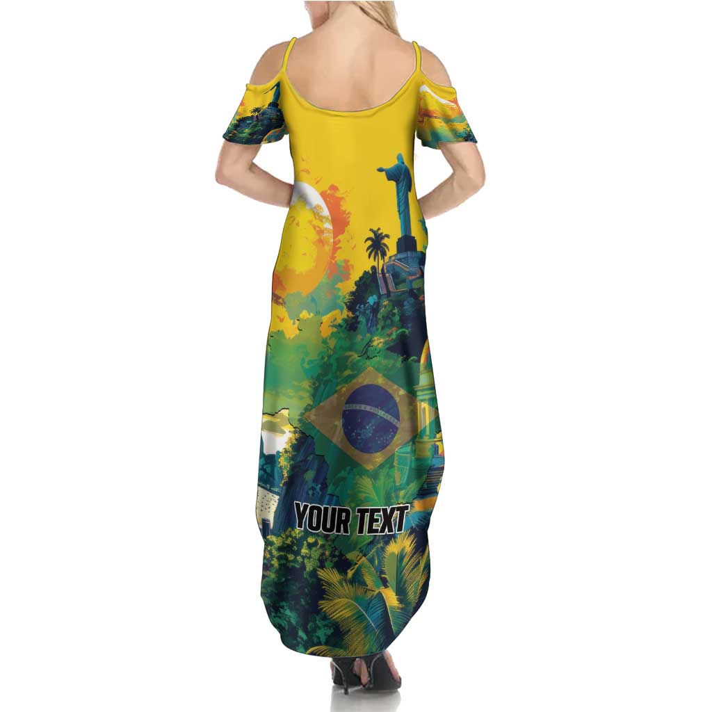 Personalized Brazil Sete de Setembro Summer Maxi Dress Brasil Rio de Janeiro Art Style - Wonder Print Shop