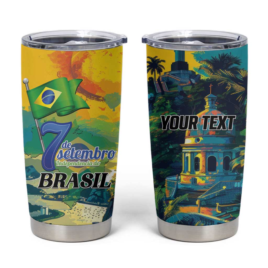 Personalized Brazil Sete de Setembro Tumbler Cup Brasil Rio de Janeiro Art Style - Wonder Print Shop