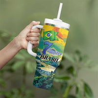 Personalized Brazil Sete de Setembro Tumbler With Handle Brasil Rio de Janeiro Art Style - Wonder Print Shop