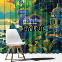 Brazil Sete de Setembro Window Curtain Brasil Rio de Janeiro Art Style - Wonder Print Shop