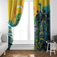 Brazil Sete de Setembro Window Curtain Brasil Rio de Janeiro Art Style - Wonder Print Shop
