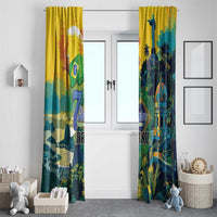 Brazil Sete de Setembro Window Curtain Brasil Rio de Janeiro Art Style - Wonder Print Shop