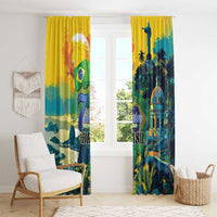 Brazil Sete de Setembro Window Curtain Brasil Rio de Janeiro Art Style - Wonder Print Shop