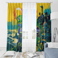 Brazil Sete de Setembro Window Curtain Brasil Rio de Janeiro Art Style - Wonder Print Shop