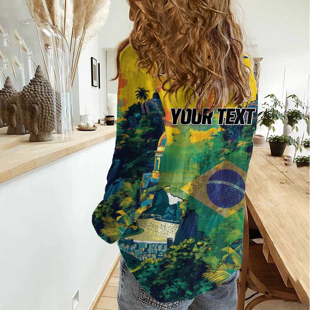 Personalized Brazil Sete de Setembro Women Casual Shirt Brasil Rio de Janeiro Art Style - Wonder Print Shop
