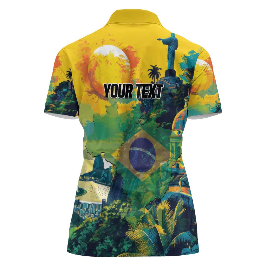 Personalized Brazil Sete de Setembro Women Polo Shirt Brasil Rio de Janeiro Art Style - Wonder Print Shop