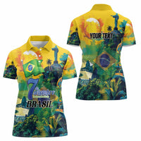 Personalized Brazil Sete de Setembro Women Polo Shirt Brasil Rio de Janeiro Art Style - Wonder Print Shop
