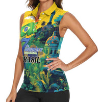 Personalized Brazil Sete de Setembro Women Sleeveless Polo Shirt Brasil Rio de Janeiro Art Style - Wonder Print Shop