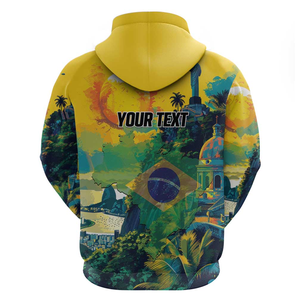 Personalized Brazil Sete de Setembro Zip Hoodie Brasil Rio de Janeiro Art Style - Wonder Print Shop