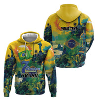Personalized Brazil Sete de Setembro Zip Hoodie Brasil Rio de Janeiro Art Style - Wonder Print Shop