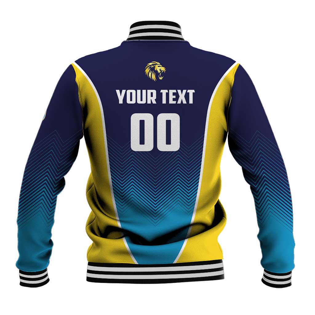 Custom St Lucia Kings Cricket Baseball Jacket Beinspired Come On - Wonder Print Shop