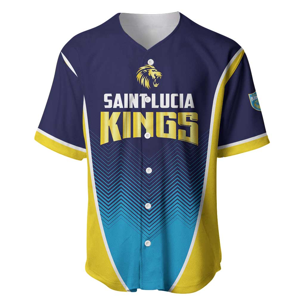 Custom St Lucia Kings Cricket Baseball Jersey Beinspired Come On - Wonder Print Shop
