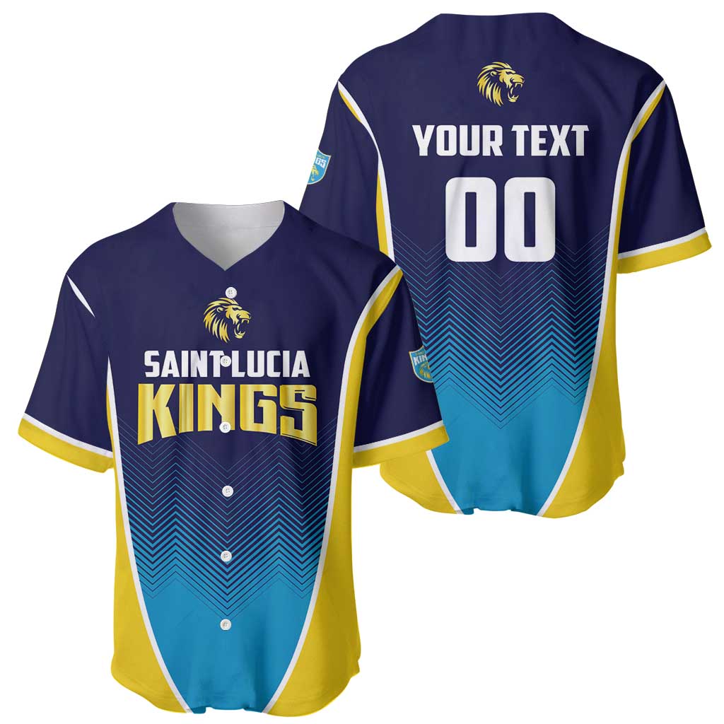 Custom St Lucia Kings Cricket Baseball Jersey Beinspired Come On - Wonder Print Shop