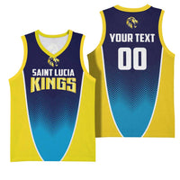 Custom St Lucia Kings Cricket Basketball Jersey Beinspired Come On - Wonder Print Shop