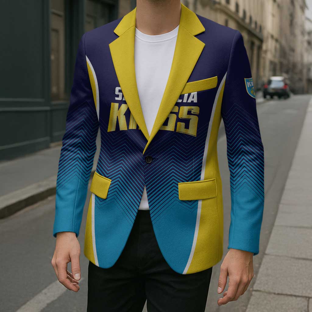 Custom St Lucia Kings Cricket Blazer Beinspired Come On - Wonder Print Shop