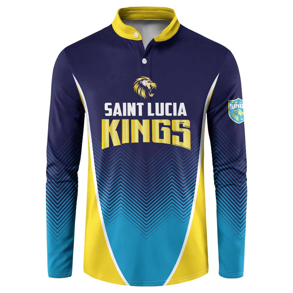 Custom St Lucia Kings Cricket Button Sweatshirt Beinspired Come On - Wonder Print Shop