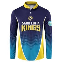 Custom St Lucia Kings Cricket Button Sweatshirt Beinspired Come On - Wonder Print Shop