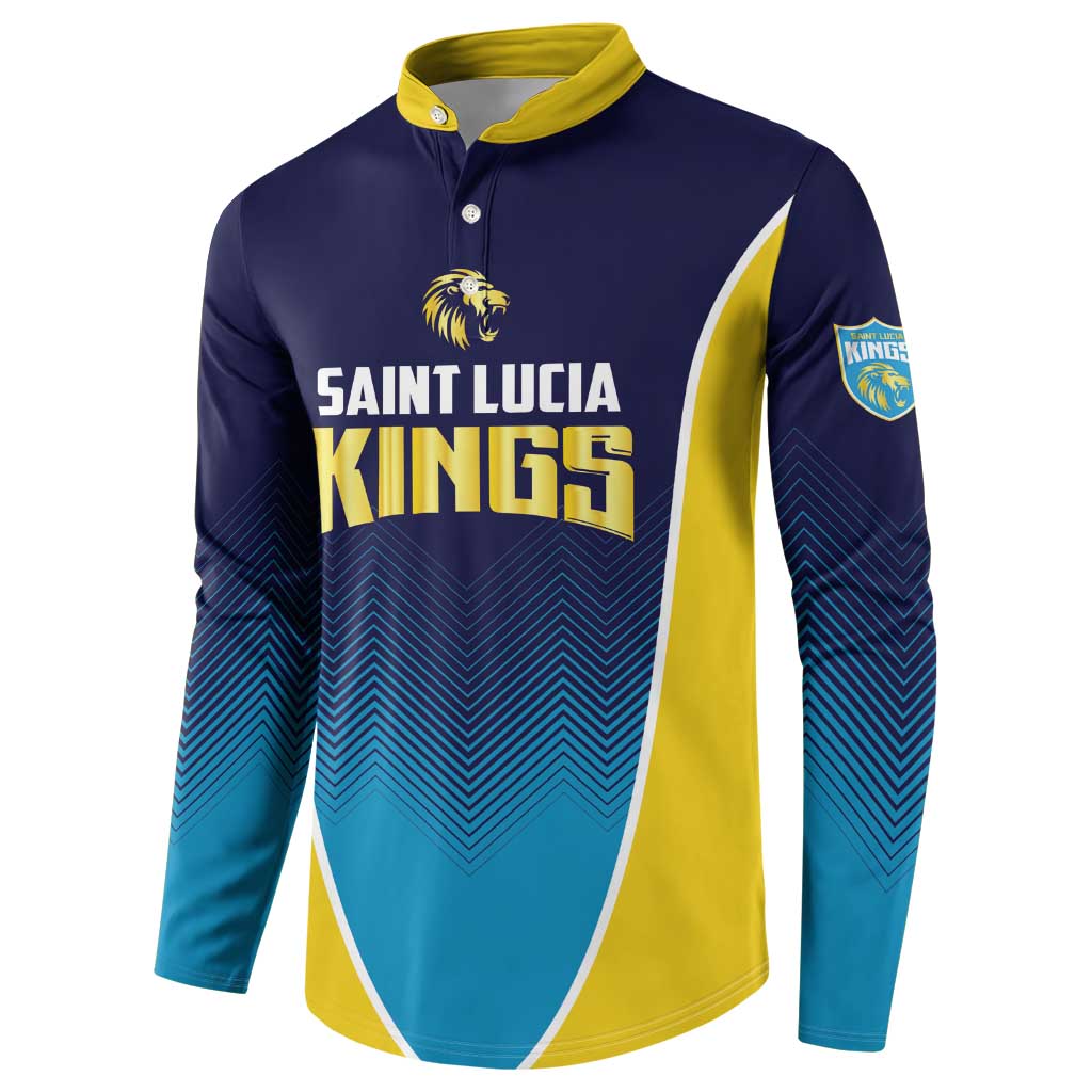 Custom St Lucia Kings Cricket Button Sweatshirt Beinspired Come On - Wonder Print Shop