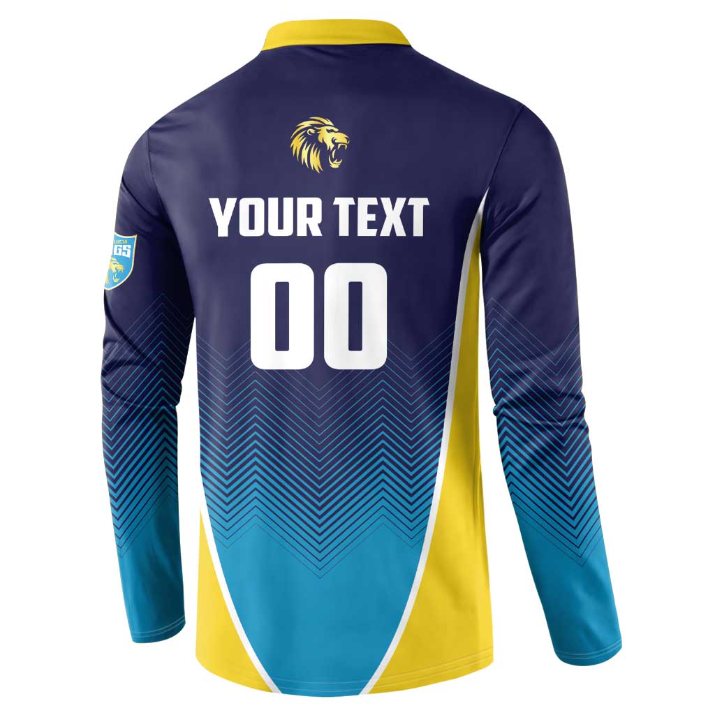 Custom St Lucia Kings Cricket Button Sweatshirt Beinspired Come On - Wonder Print Shop