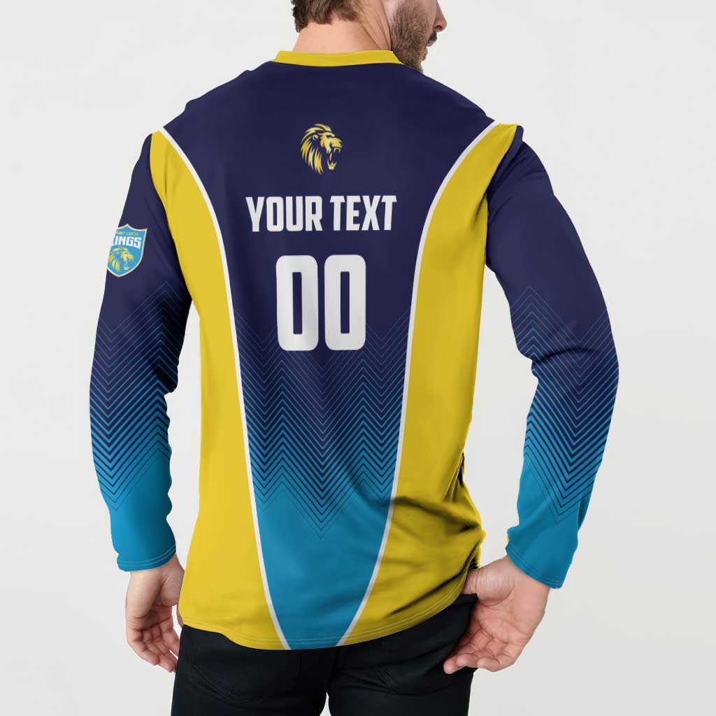 Custom St Lucia Kings Cricket Button Sweatshirt Beinspired Come On - Wonder Print Shop