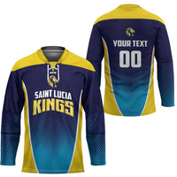 Custom St Lucia Kings Cricket Hockey Jersey Beinspired Come On - Wonder Print Shop
