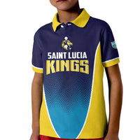 Custom St Lucia Kings Cricket Kid Polo Shirt Beinspired Come On - Wonder Print Shop