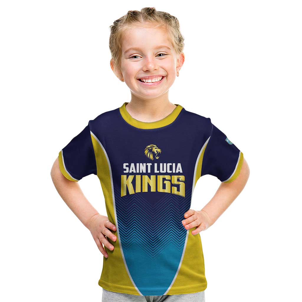 Custom St Lucia Kings Cricket Kid T Shirt Beinspired Come On - Wonder Print Shop