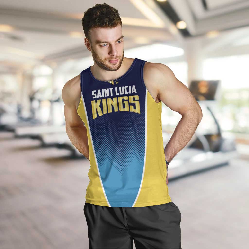 Custom St Lucia Kings Cricket Men Tank Top Beinspired Come On - Wonder Print Shop