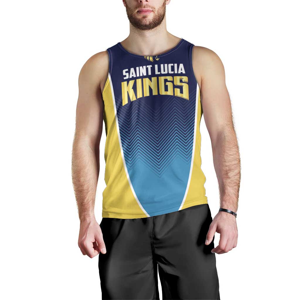 Custom St Lucia Kings Cricket Men Tank Top Beinspired Come On - Wonder Print Shop